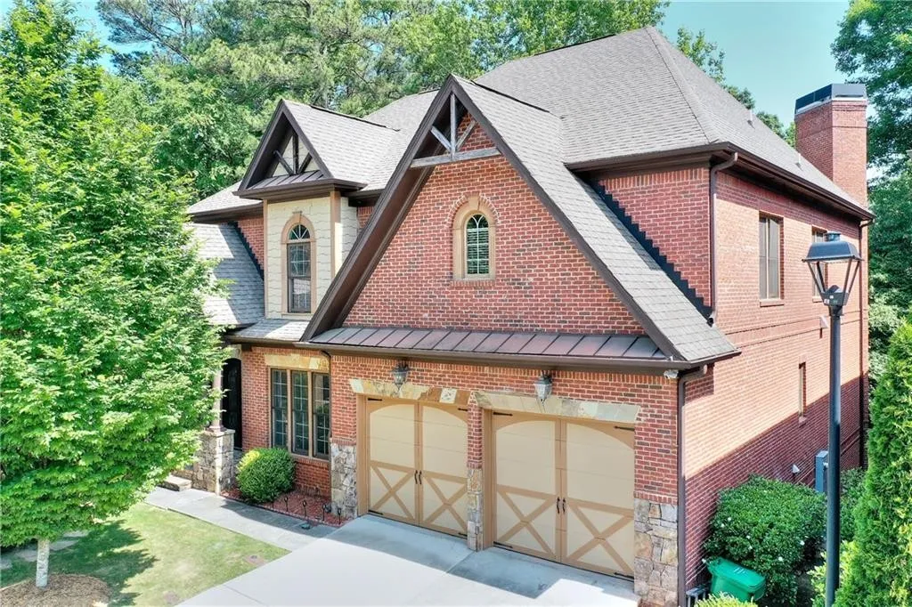 Tudor brick home